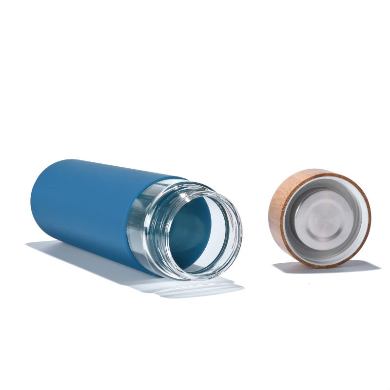 Yomious 20 Oz Borosilicate Glass Water Bottles with Silicone Sleeve BPA Free, Dishwasher Safe - Reusable Clear Glass Drinking with Leak Proof Bamboo Lid | Perfect Gym Water Bottles for Men & Women - Image 4